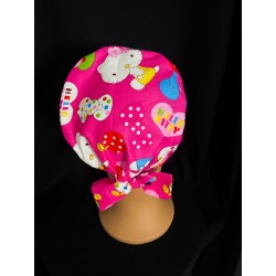 Calot médical bloc opératoire en coton – Motif Chaton (inspiré Hello Kitty) | Le Monde du Calot