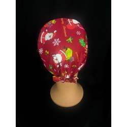 Calot médical court en coton – Motif Noël | Le Monde du Calot