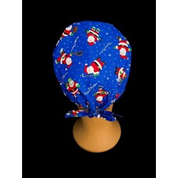 Calot médical bloc opératoire en coton – Motif Noel – Taille adulte unisexe