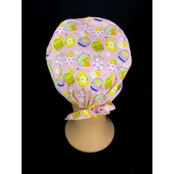 Calot médical en coton – Motif Œuf de Pâques | Le Monde du Calot