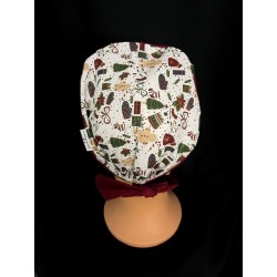 Calot médical infirmier – Motif Noël, lavable et ajustable | Le Monde du Calot