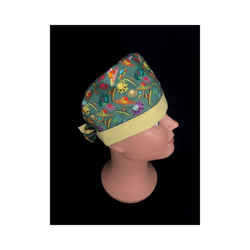 Calot bloc opératoire Chapeaux colorés