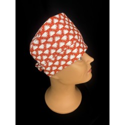 Calot bloc opératoire en coton – Motif Palmier – Taille adulte unisexe