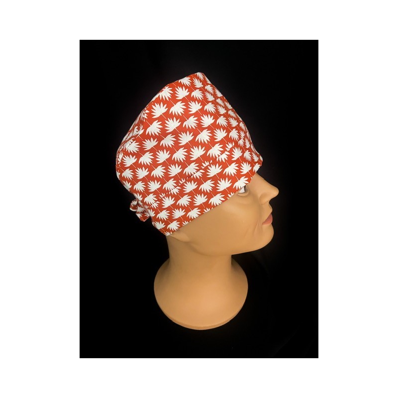 Calot bloc opératoire en coton – Motif Palmier – Taille adulte unisexe