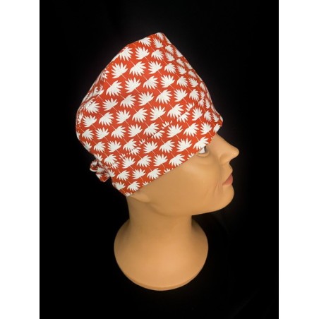 Calot bloc opératoire en coton – Motif Palmier – Taille adulte unisexe