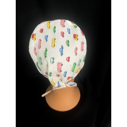 Calot médical bloc opératoire en coton – Motif Voitures | Le Monde du Calot