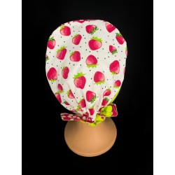 Calot médical en coton – Motif Rose de mai – Taille adulte unisexe| Le Monde du Calot