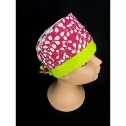 Calot médical en coton – Motif Rose de mai – Taille adulte unisexe| Le Monde du Calot