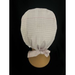 Calot médical bloc opératoire en coton – Motif Cahier Rose – Taille adulte unisexe