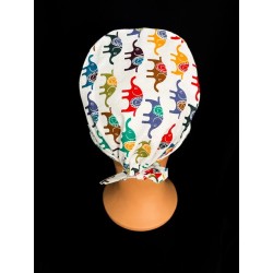 Calot médical bloc opératoire en coton – Motif Éléphant | Le Monde du Calot